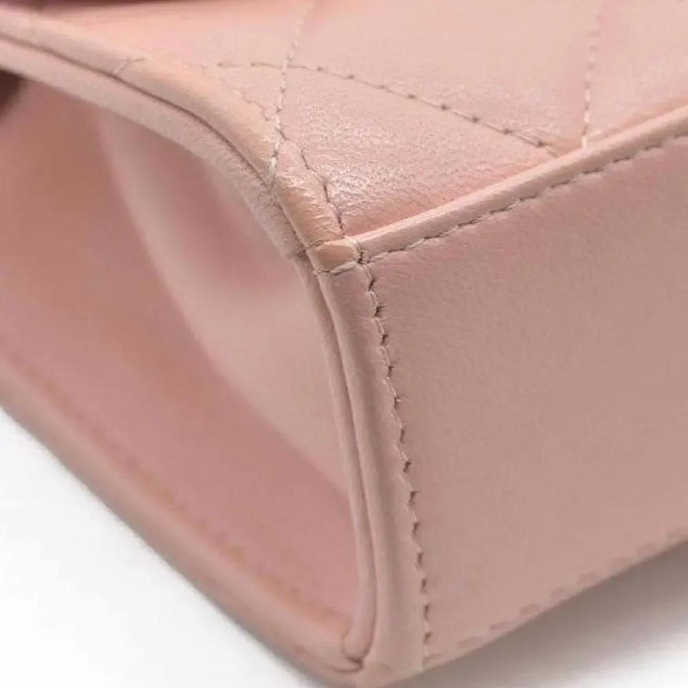 Chanel Lambskin Quilted Mini Trendy CC Clutch With Chain
